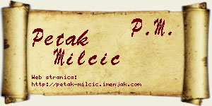 Petak Milčić vizit kartica
